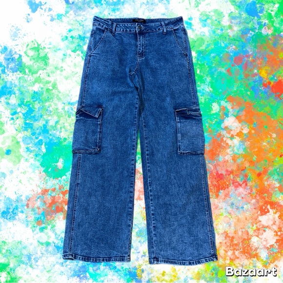 Fire and Rain Denim - Fire and Rain Wide Leg Cargo Jeans